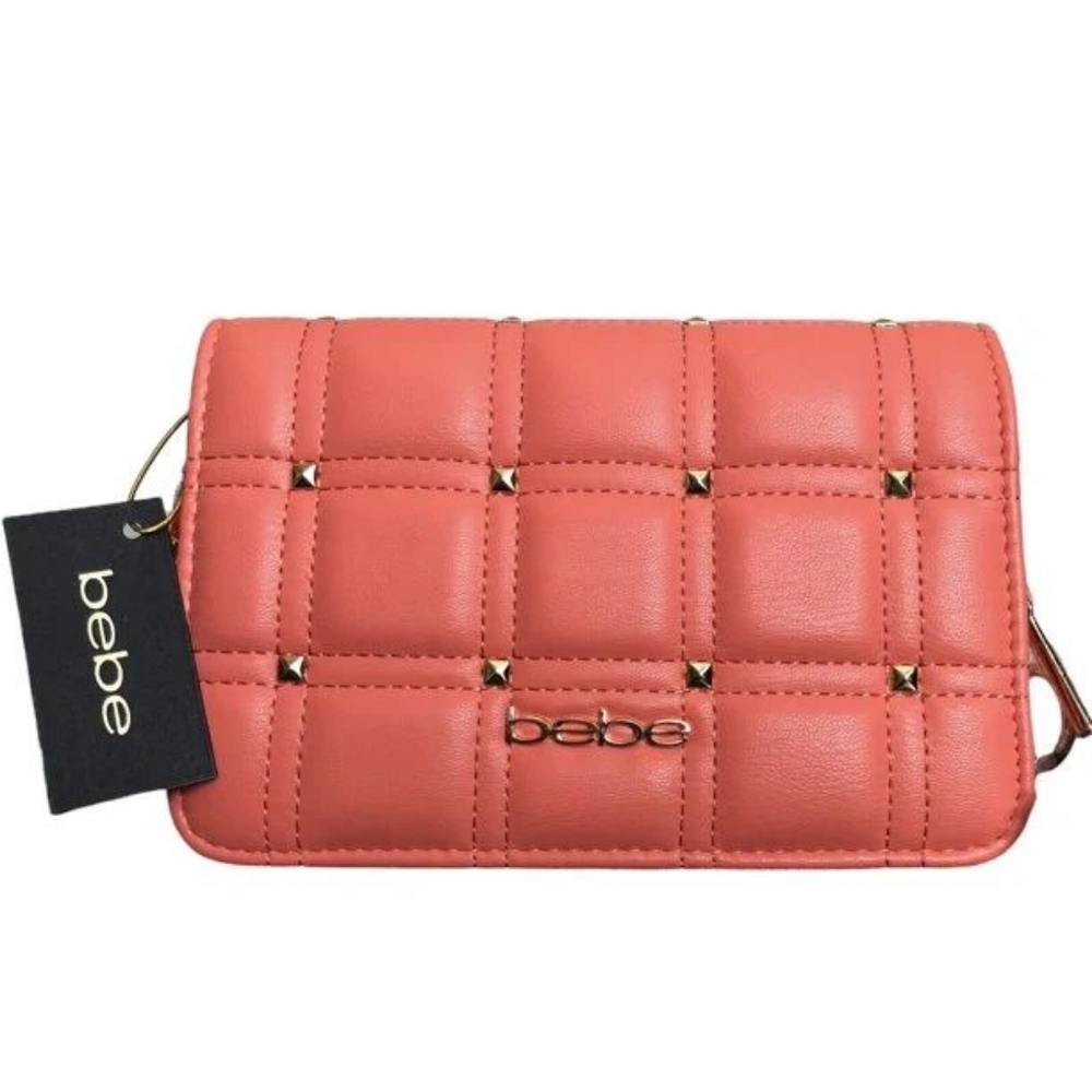 BEBE CHICA STUD CROSSBODY - SALMON